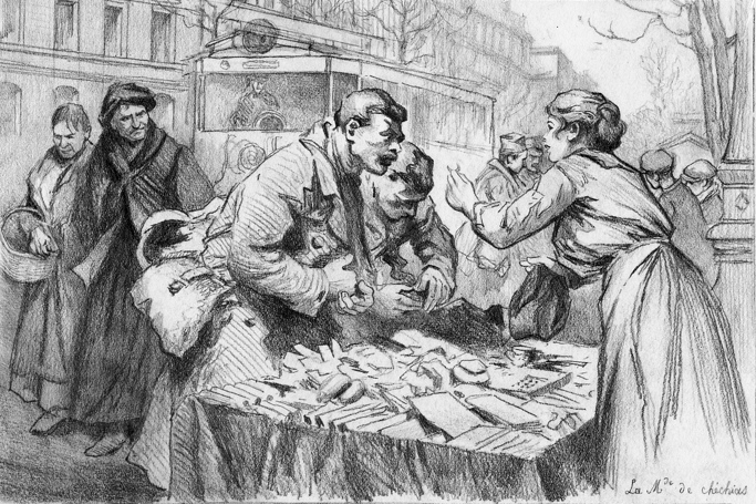 Furloughmen doing some shopping. Le Blant, 1917.