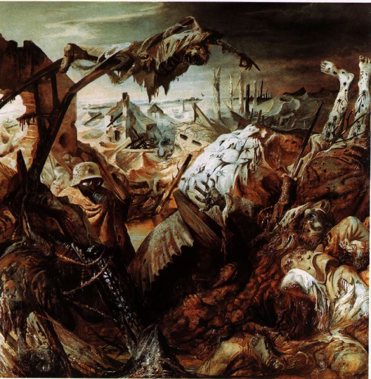 Part of the Trench Warfare triptych, Otto Dix, 1932.