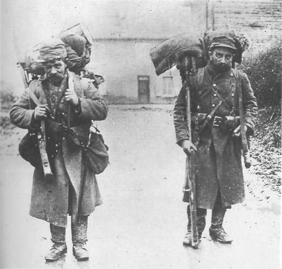 These exhausted soldiers endlessly march on in a race to check the German advance in the Marne.