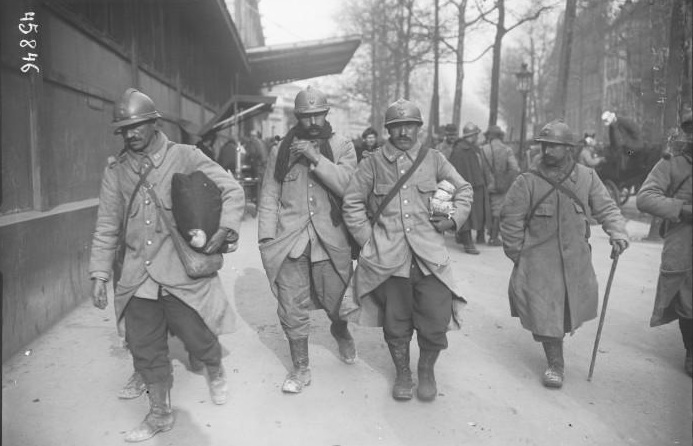 Soldiers on furlough in Paris.