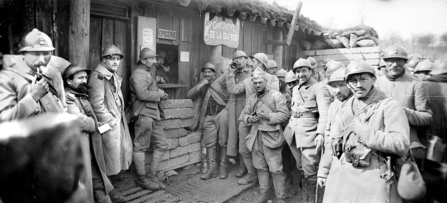 The co-operative of the 134th Brigade, selling wine, food and small nick-knacks to the men.