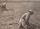 A skirmish line digging fighting positions in 1918. 