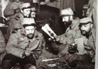 Soldiers resting in their billets (at a farm). Photo taken by Frantz Adam, 1915.