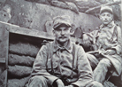 Two soldiers of the 23e RI in a support line trench. Photo taken by Frantz Adam, July 1916.