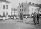 Class of 1917 recruits in training at Reuil. They wear the uniform of a zouave unit.