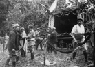 Erecting an army theater at Champetre.