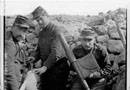 A 58 mm gun crew on the summit of Vauquois, early 1915.