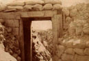 A small shelter in a snowy trench at Eparges.