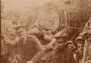 British and French soldiers sharing a trench, 1915.