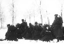 A section carries out assault exercises in the snow, late 1914.