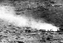 French assault waves can be seen in this aerial combat photo taken over the Somme battlefield in 1916. 