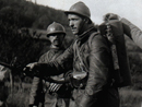 An engineer training with a P3 flame-thrower.