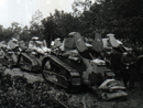 A column of Renault tanks (1918)