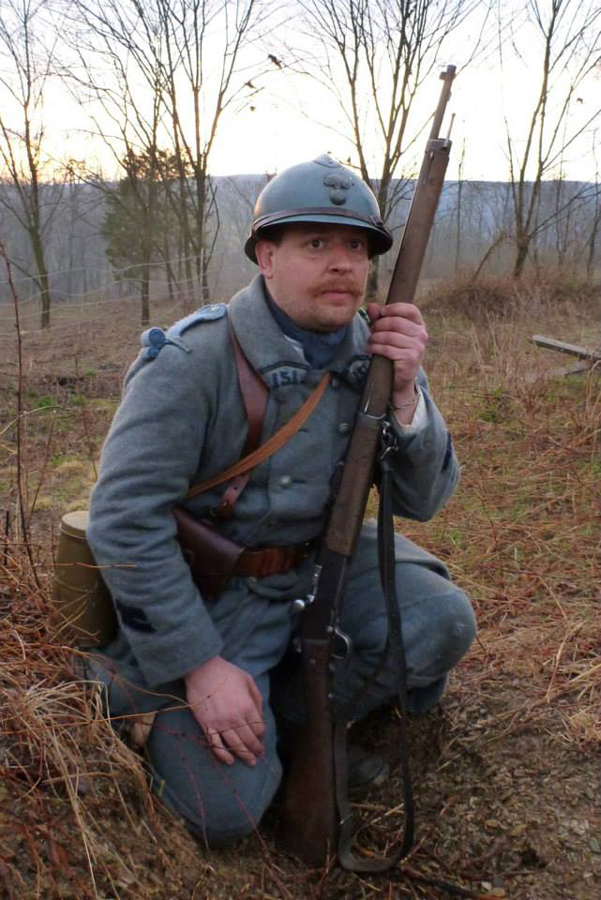 An anxious Cpl. Picard waits to advance into the attack, April 2014.