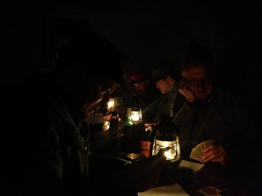 Playing cards, Fort Mifflin, March 2014.