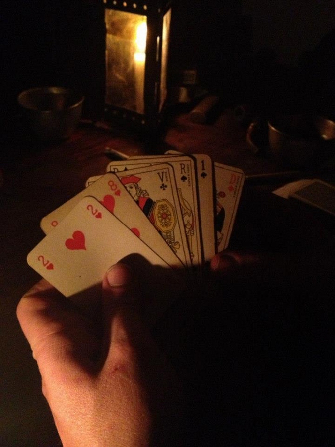 Playing cards, Fort Mifflin, March 2014