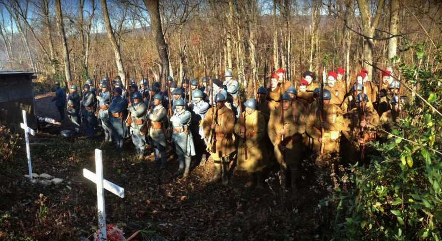 The French company salutes the dead of the Great War, November 2014