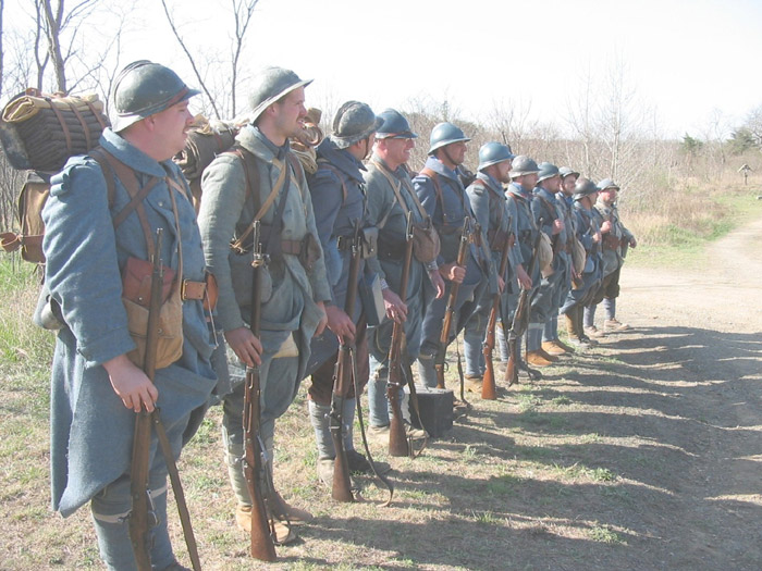 The unit lines up for the GWA morning formation, April 2005.