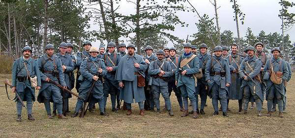 The Poilu de la Marne on the film set for 