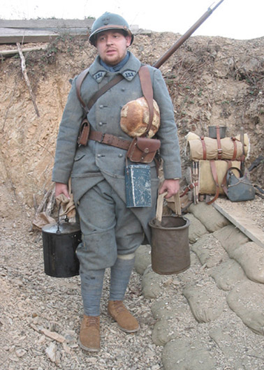 Mess-man. The always cheery Cpl. Picard, brings up the unit's supper, November 2005.