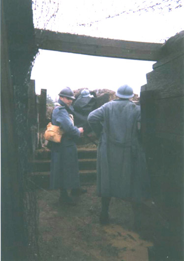 Soldiers of the 18<sup>th</sup> RI in their first line trench, April 2006.