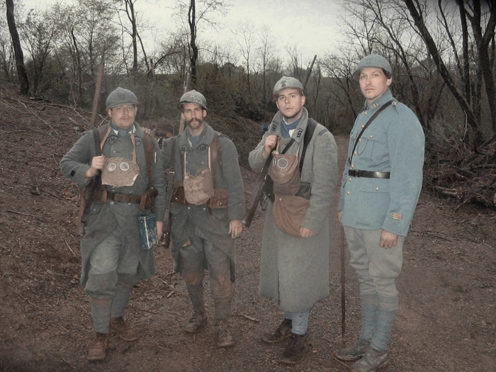 Cpl. Picard, Sgt. Contamine, Sdt. Martin and Capt. William of the Battalion staff, April 2006.