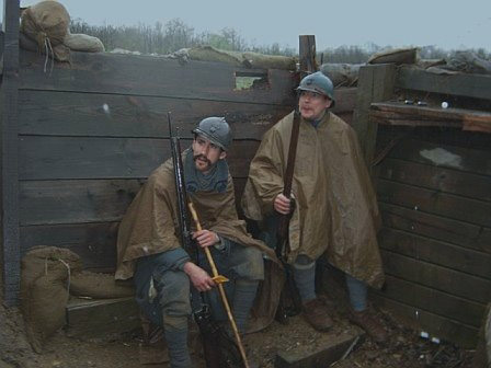 Sgt. Contamine and Cpl. Picard accept their soggy fate, April 2006.