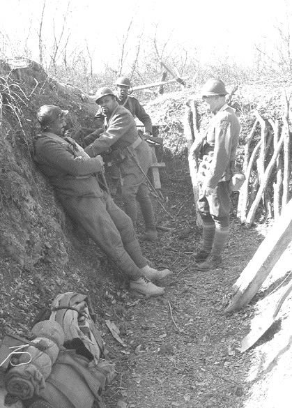 Soldiers of the U.S. 372nd IR fall in with their French comrades, November 2006.