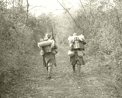 Cpl. Picard and Sgt. Contamine head up to the front, November 2007.