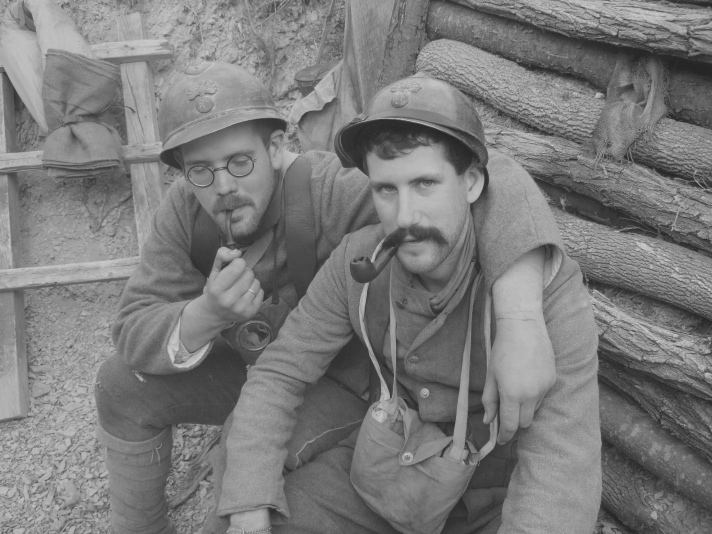 Schech and Contamine share a smoke, April 2008.