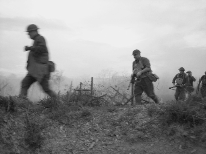 The American assault force follows the French element in the dash to the enemy lines, April 2008.