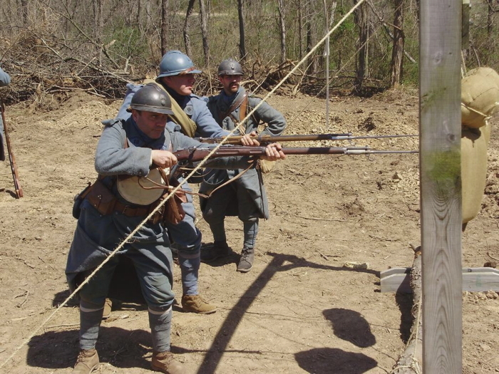 French composite company conducting bayonet drill, April 2009.