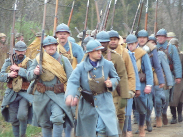 The French company marches into the Allied Battalion formation, November 2010.
