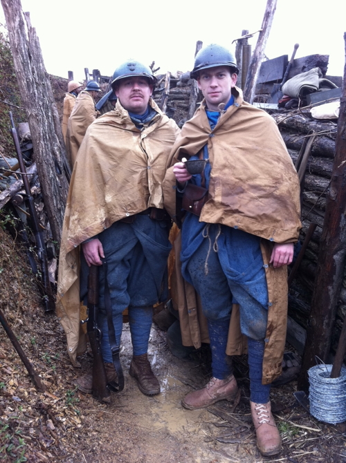 Cpl. Picard with un bleuet, Sdt. Dupuis, April 2011.