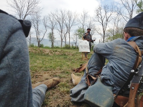 Sgt. Contamine leading the French company in advanced training exercises, April 2012.