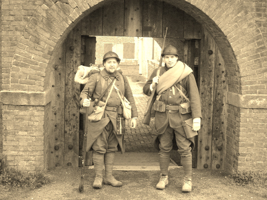 Cpl. Picard and Sdt. Nicholas, Fort Mifflin, March 2012.