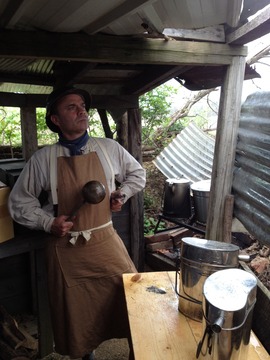 The brave cuistot, preparing the company's meal, April 2012.