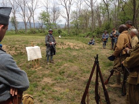 Sgt. Contamine leading the French company in advanced training exercises, April 2012.