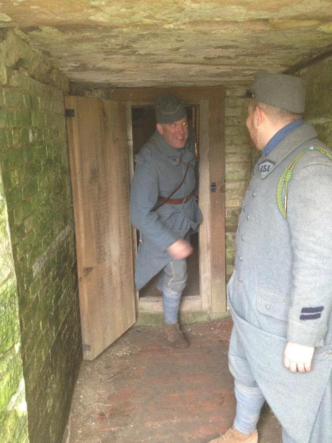 Sdt. Croissant surprises Cpl. Picard, Cpl. Picard, Fort Mifflin, March 2012.