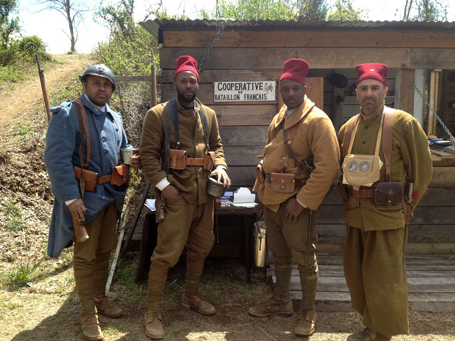 Members of the 3 RMZT at the Co-operative du Bataillon Francais. Newville, April 2013.