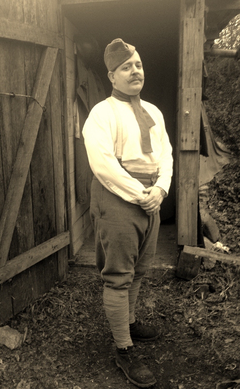 Cpl. Picard in front of the 151 cagna. Newville, November 2013.