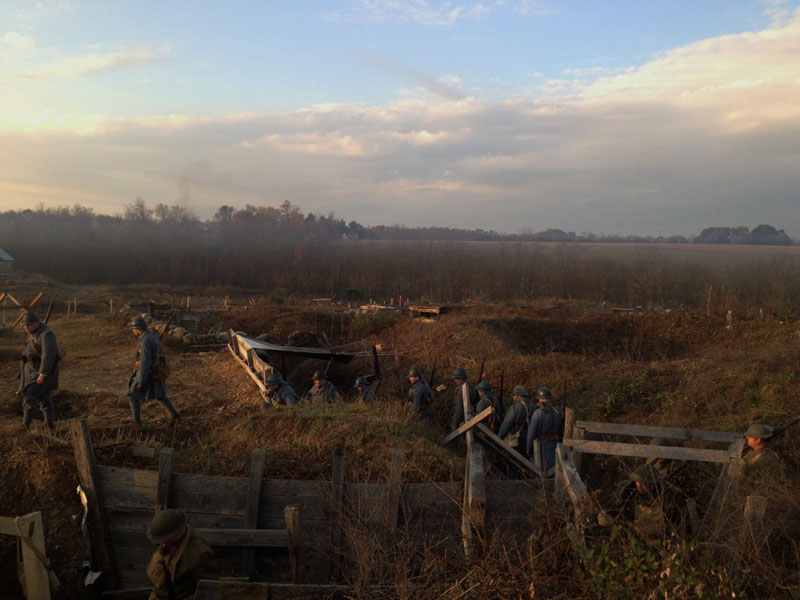 French company moving out of the trenches. Newville, November 2013.