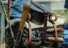 Sdt. Nicolas' assembled pack. Old Bethpage Restoration Village, NY, November 2013.