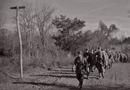 The Bataillon Francais marches up to the front, Nov. 2014.