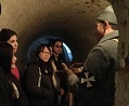 Sdt. Cardet explains first-aid care in the Great War, Fort Mifflin, March 2015.