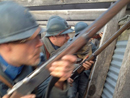 Manning the fire-step as a German infantry attack advances on the Allied lines, April 2014.