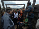 Lt. Cartier speaks to the public during a guided tour at AHEC 2014.