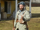 Sgt. Contamine drills the men, Fort Mifflin, March 2014