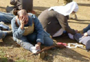 Following as attack on the German lines, wounded await attention at the casualty clearing station, November 2014