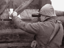 Lieut. Cartier observing the German lines, December 2014